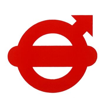 Sticker inchVolvo tekeninch rood op zilver voor binnenzijde portier 678127