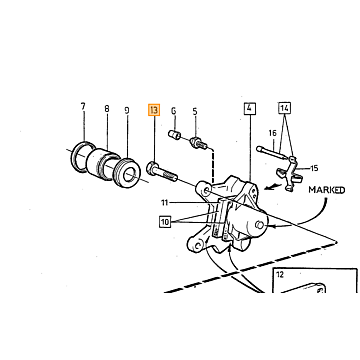 Bout Remklauwdrager Voorzijde Volvo 740 - 760 - 780 - 940 - 960 - S90 - V90