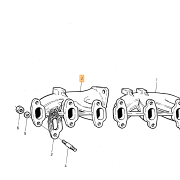 Uitlaat voorpijp 240 diesel 244 245 (1257300)(1257383)