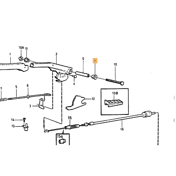 Handremkabel Links Volvo 740 - 760 - 780