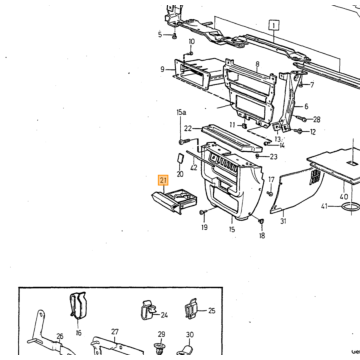 Asbak Volvo typeVolvo 240 260 262
