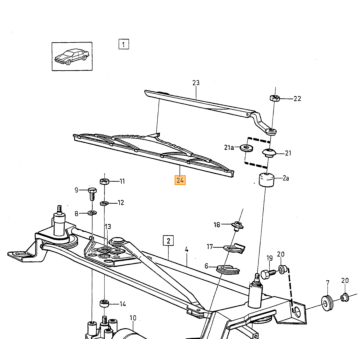 Ruitenwisser blad set 440 460 480 740 760 780   940  960 S90  V90 (-1998)