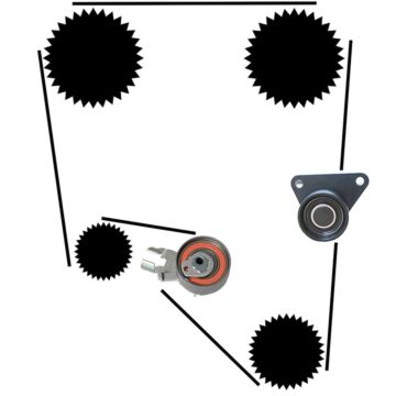 Distributieriem set V40 S80 C70 S70 S40 V70 S60 V60 V50 Xc70 C30 XC90 benzine 2.0 2.3 2.4 2.4 2.5 met en zonder turbo