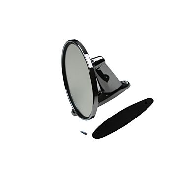 Spiegel rond (GT look) chroom diameter 11cm met schroefbevesting (5 cm afstand) 