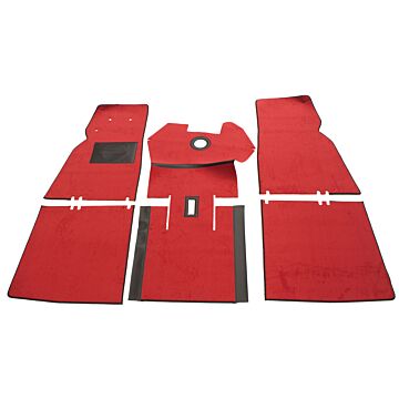 Mattenset PV544 rood pasvorm (bedekt gehele vloer) 6 delig