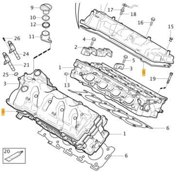 Kleppendeksel Pakking V8 Achter Volvo XC90 - S80
