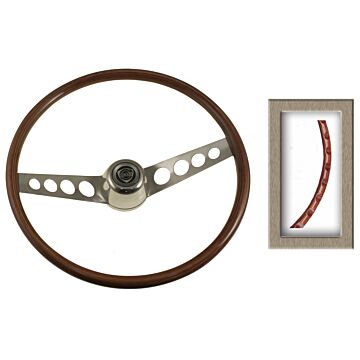 Stuurwiel hout P1800 incl claxon dop / helaas niet meer leverbaar Volvo onderdeel