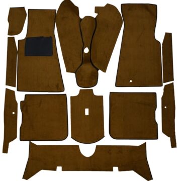 Mattenset 164  vloerbedekking carpet textiel  10 delen ch -50.000  BRUIN