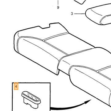 Klem Achterbank Volvo 850 - S70 - C70 - S80 - V70 - C30 - S60