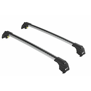 Dakdragers Zilver voor aan roofrail/dakrail  Volvo V90  max 75kg dakrail  wing vorm  voor weinig windgeruis