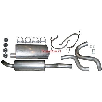 Sport Auspuffset 740 / 745 GL GLE GLT 8v +745 GLT 16V RVS Turbo 54mm Durchmesser 1988+ für Volvo