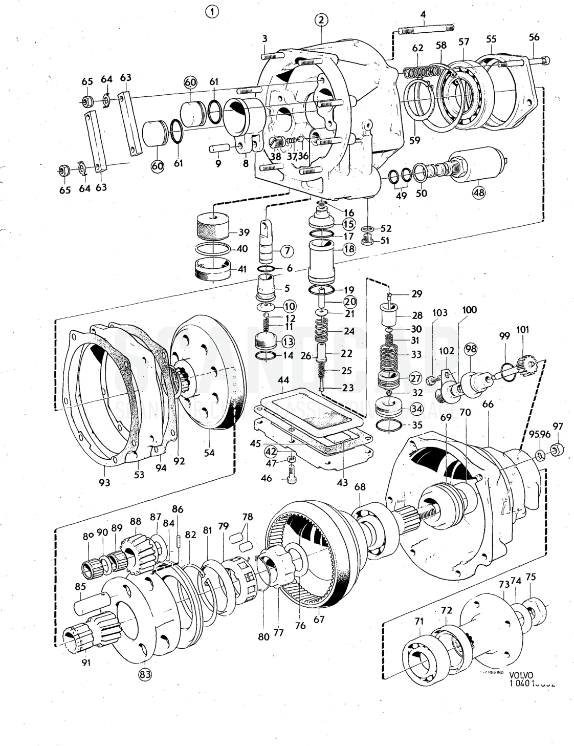 Illustration Sats Kit P-Notes - Explosionszeichnung, Sonstige Teile, Volvo 140er-Serie bis zu 1972