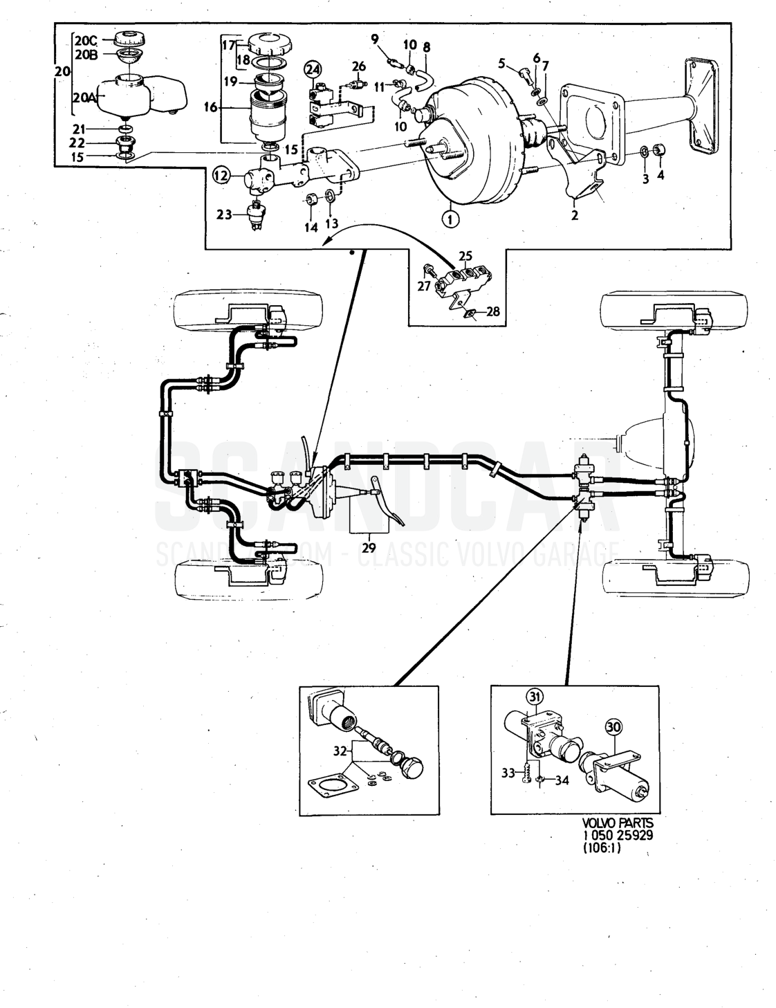 units ustration Sats Kit - Explosionszeichnung, Sonstige Teile, Volvo 140er-Serie bis zu 1972