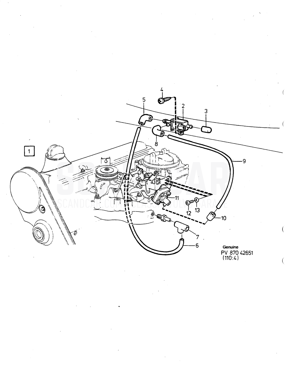 Karosserie und Innenausstattung, Seite 1036 - Explosionszeichnung, Volvo 240er-Serie ab 1988