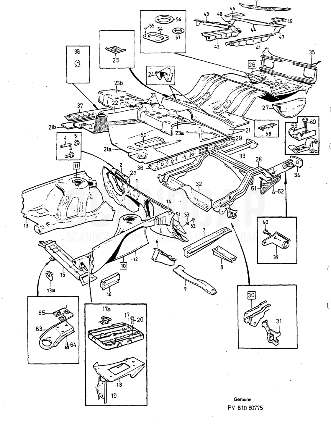 Karosserie und Innenausstattung, Seite 788 - Explosionszeichnung, Volvo 240er-Serie ab 1988