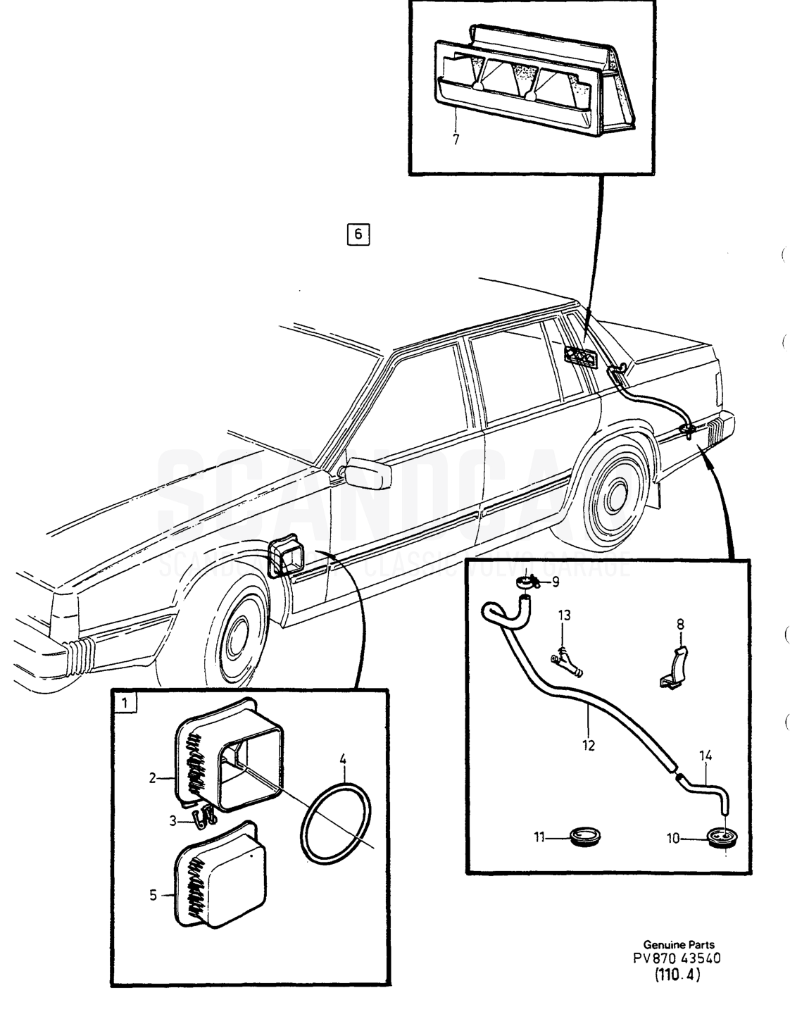 HEIZUNGSBEDIENUNG MIT AUTOM. KLIMASTEUERUNG COMBU - Explosionszeichnung, Karosserie und Innenausstattung, Volvo 740-760er-Serie bis zu 1984