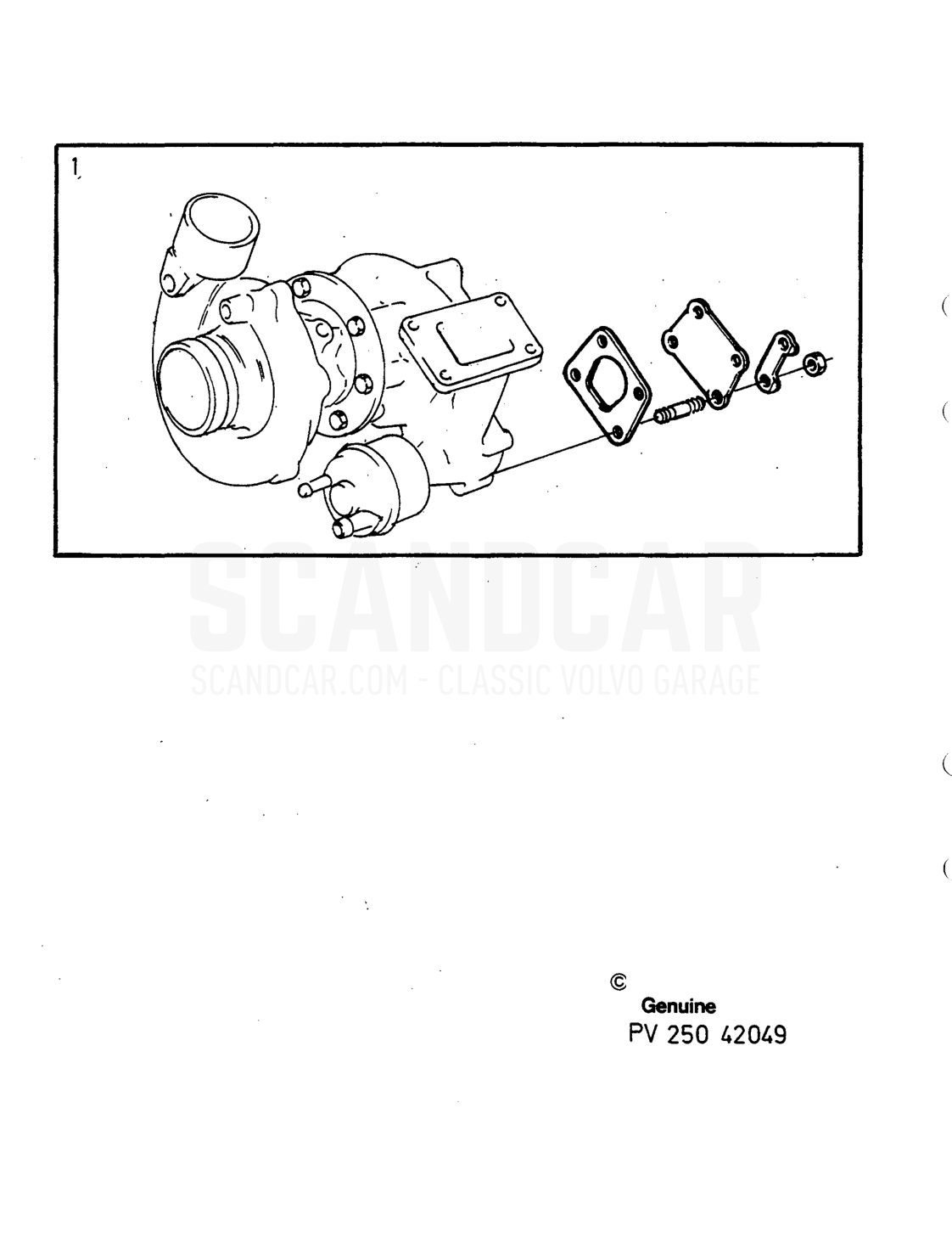 ABGASANLAGE - Explosionszeichnung, Motor, Volvo 740-760er-Serie bis zu 1984