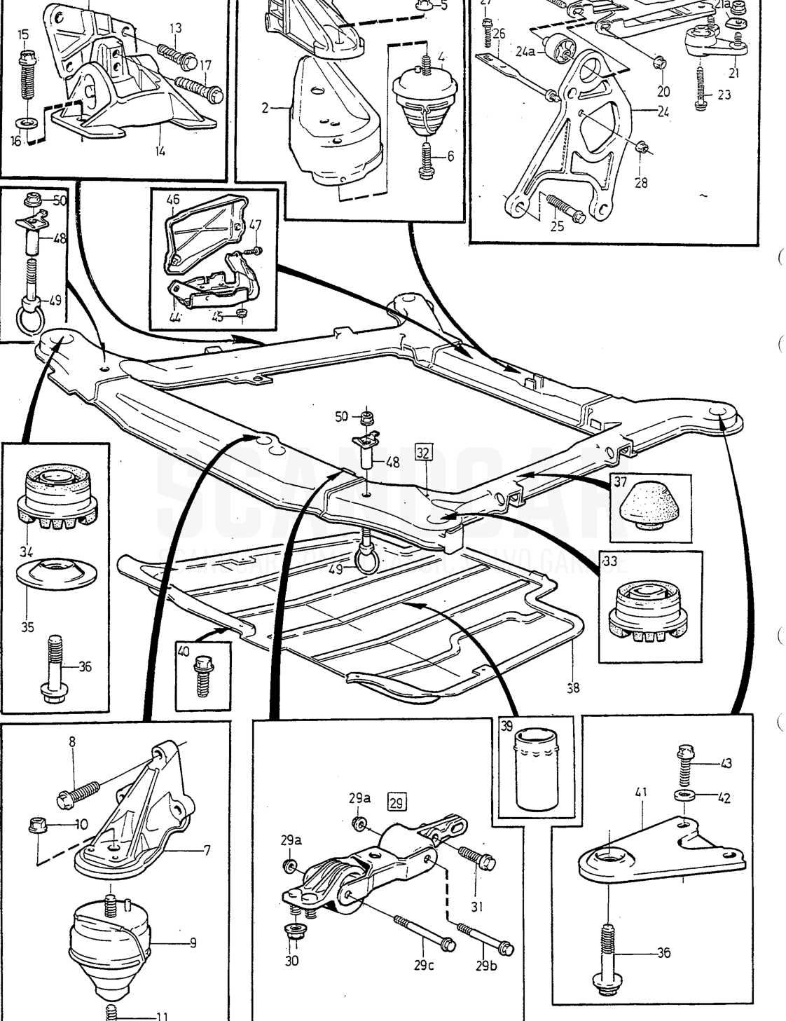 Motor, Seite 102 - Explosionszeichnung, Volvo 850er-Serie