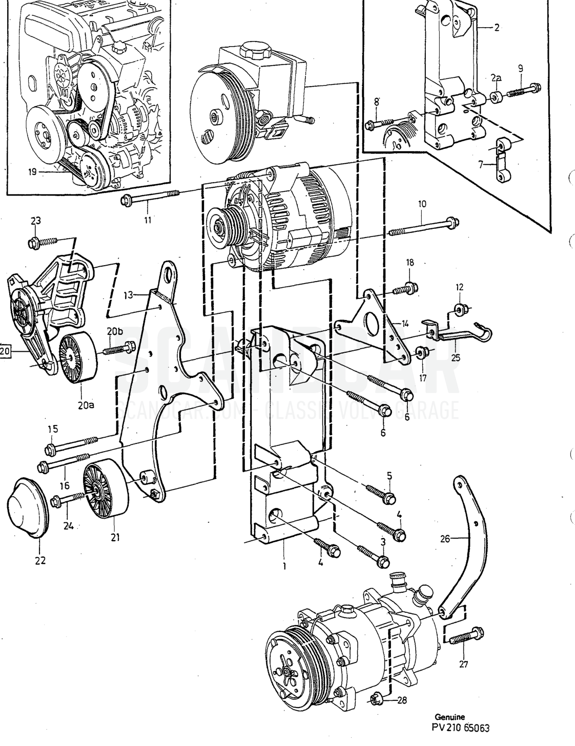 Motor, Seite 138 - Explosionszeichnung, Volvo 940-960er-Serie ab 1994