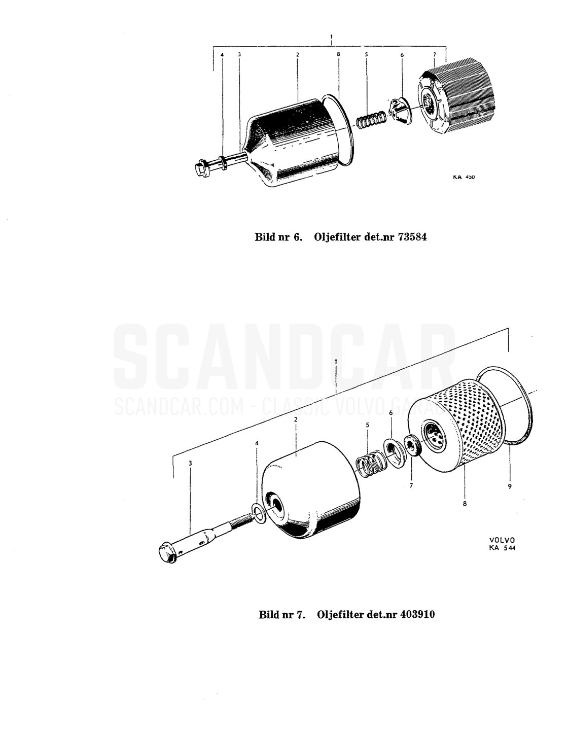 Bakaxel - Explosionszeichnung, Motor, Volvo PV444 A