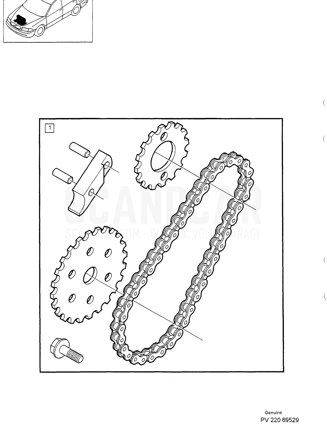 REPAIR KITS OIL PUMP - Explosionszeichnung, Sonstige Teile, Volvo S40/V40er-Serie ab 1996